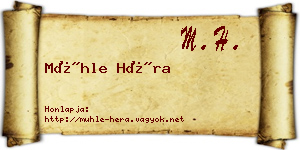 Mühle Héra névjegykártya